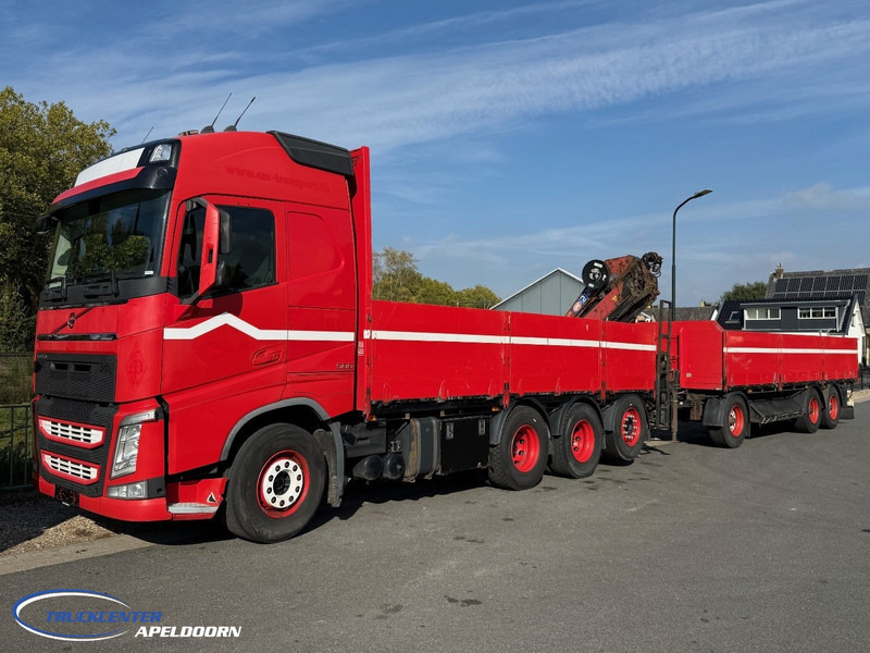 Volvo FH 500 8x4, HMF 2120 K4 + Rotator, + Krone trailer - Бортова вантажівка/ Платформа, Вантажівка з маніпулятором: фото 1 Volvo FH 500 8x4, HMF 2120 K4 + Rotator, + Krone trailer - Бортова вантажівка/ Платформа, Вантажівка з маніпулятором: фото 1