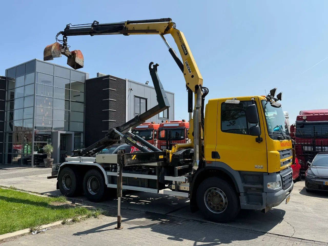 DAF CF 85.410 6X4 - EURO 5 + PALFINGER PK15500 + REM - Гаковий мультиліфт вантажівка, Вантажівка з маніпулятором: фото 2 DAF CF 85.410 6X4 - EURO 5 + PALFINGER PK15500 + REM - Гаковий мультиліфт вантажівка, Вантажівка з маніпулятором: фото 2