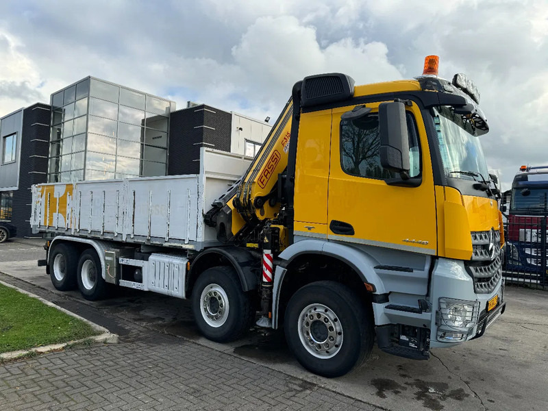 Самоскид вантажівка, Вантажівка з маніпулятором Mercedes-Benz Arocs 4448 8X4 + EURO 6 + FASSI F315 + REMOTE + KIPPER + STEERING AXLE: фото 20