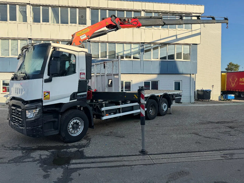 Бортова вантажівка/ Платформа, Вантажівка з маніпулятором Renault C460 6X2 EURO 6 PALFINGER PK33002 + REMOTE CONTROL ENIGINE RUNNING: фото 1