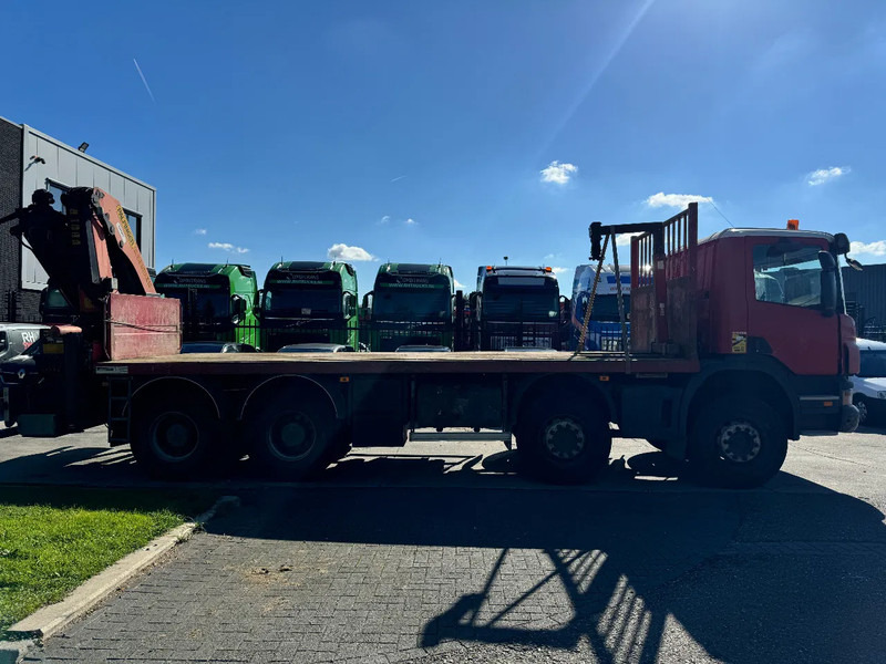 Бортова вантажівка/ Платформа, Вантажівка з маніпулятором Scania P360 8X4 - EURO 5 + PALFINGER PK22002-EH + REMOTE: фото 17