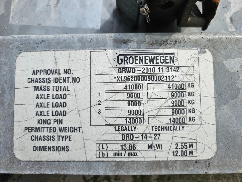 Groenewegen SAF - DISC - DRO-14-27 - Бортовий напівпричіп/ Платформа: фото 3 Groenewegen SAF - DISC - DRO-14-27 - Бортовий напівпричіп/ Платформа: фото 3