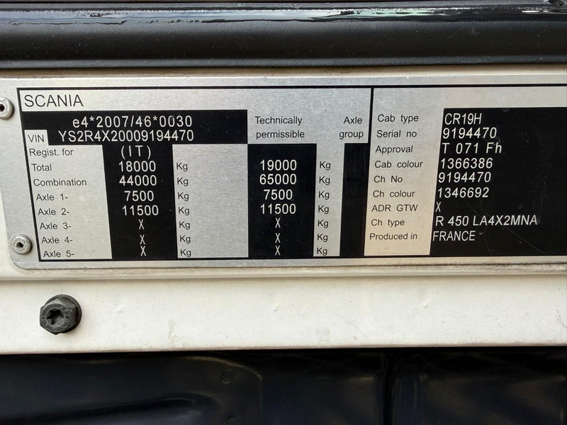 Тягач Scania R450 Highline Opticruise + Retarder: фото 9 Тягач Scania R450 Highline Opticruise + Retarder: фото 9