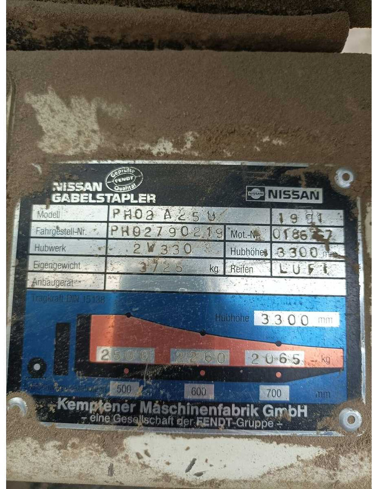 1991 NISSAN PH02 A250 FORKLIFT TRUCKS - Навантажувач вилковий: фото 4 1991 NISSAN PH02 A250 FORKLIFT TRUCKS - Навантажувач вилковий: фото 4