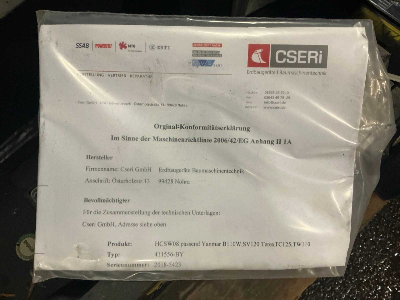 2019 YANMAR 5455750010 QUICK COUPLER, HYDR. - Колісний навантажувач: фото 5 2019 YANMAR 5455750010 QUICK COUPLER, HYDR. - Колісний навантажувач: фото 5