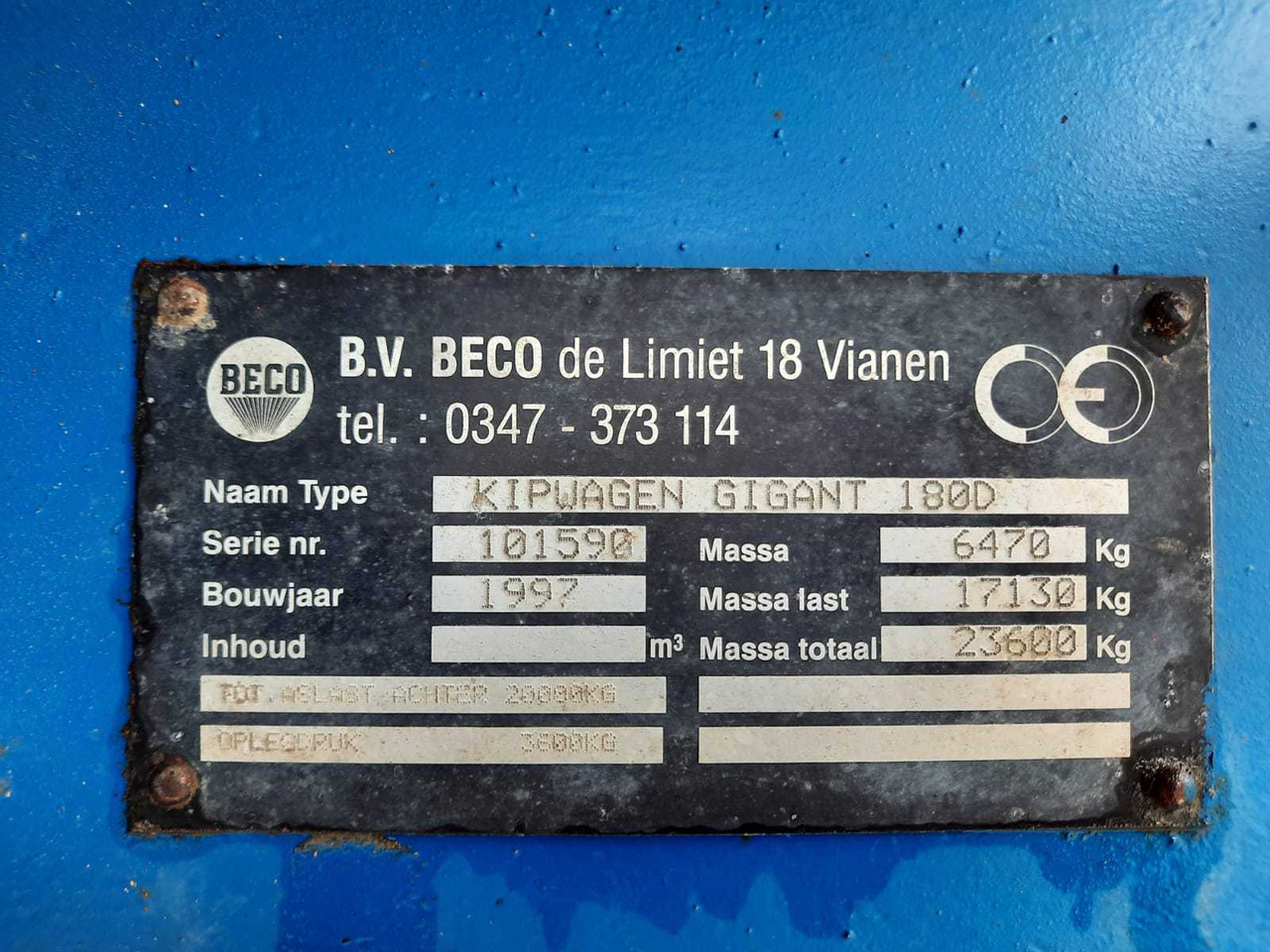Сільськогосподарський причіп самоскид Beco Gigant 180 D: фото 14