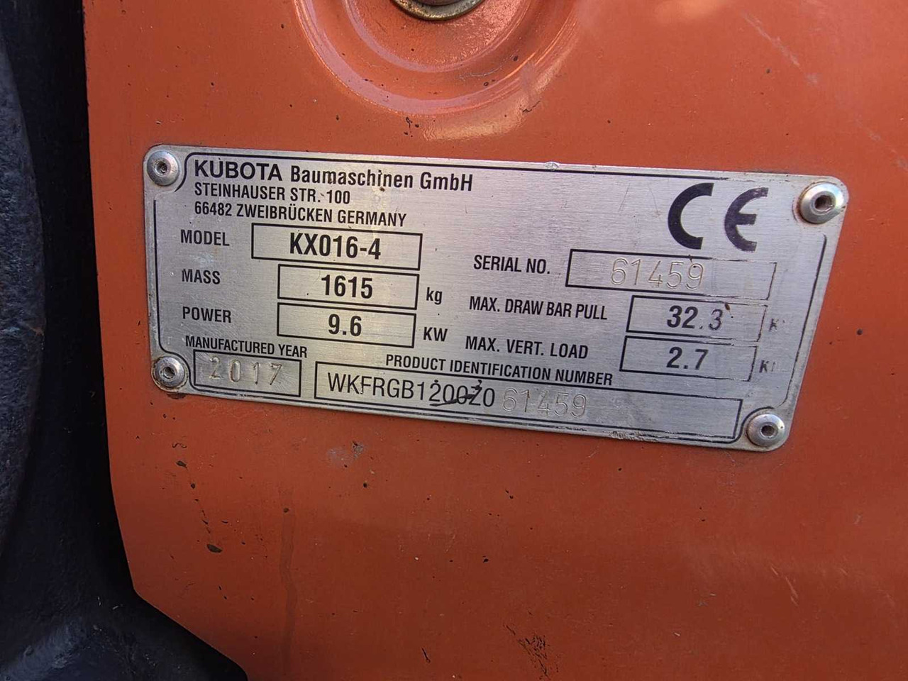 KUBOTA - KX016-4 - MINI-EXCAVATOR - 2016 - Міні-екскаватор: фото 4 KUBOTA - KX016-4 - MINI-EXCAVATOR - 2016 - Міні-екскаватор: фото 4