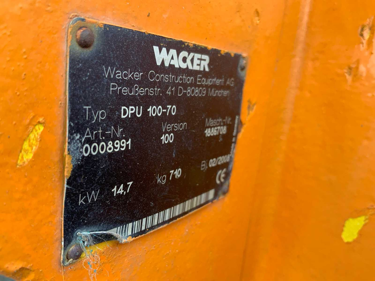 Wacker Neuson DPU 100-70 - Віброплита: фото 5 Wacker Neuson DPU 100-70 - Віброплита: фото 5