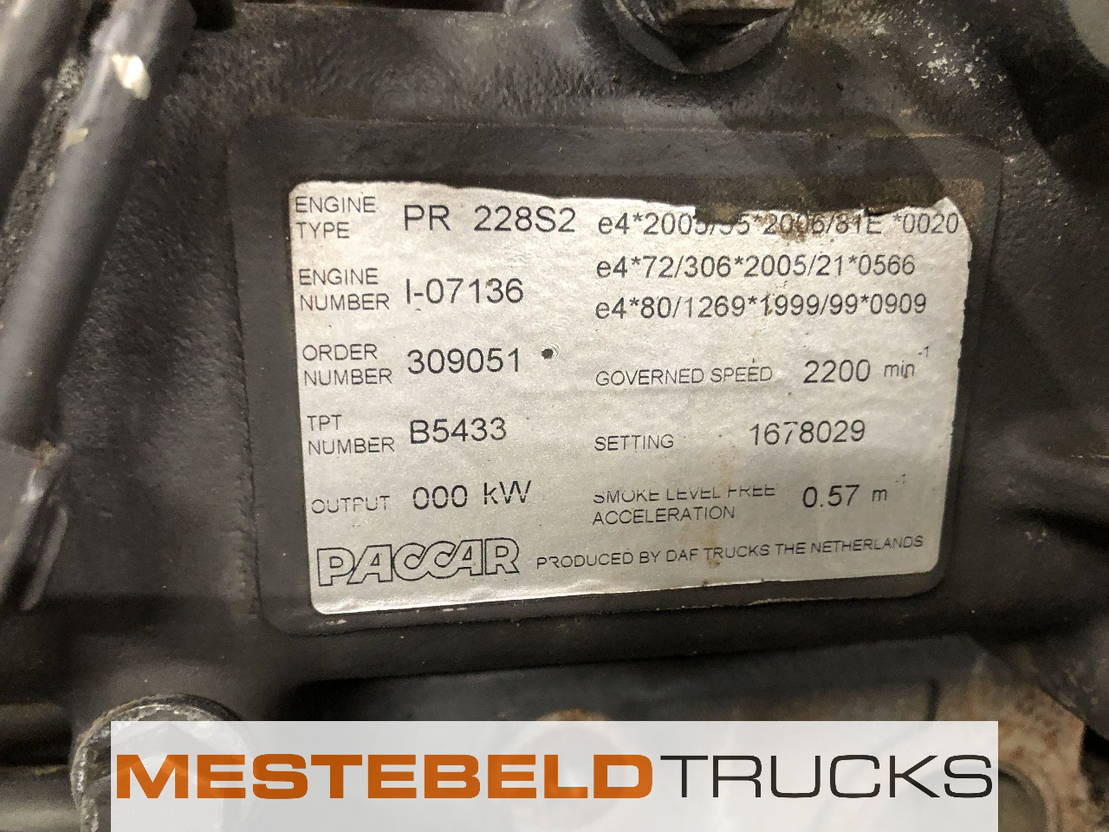 DAF Motor PR 228 S2 - Двигун в категорії Вантажівки: фото 5 DAF Motor PR 228 S2 - Двигун в категорії Вантажівки: фото 5
