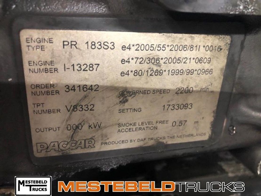 DAF Motor PR183 S3 - Двигун в категорії Вантажівки: фото 3 DAF Motor PR183 S3 - Двигун в категорії Вантажівки: фото 3
