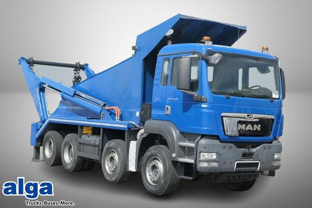 MAN 41.480 TGS 8x4, gr. Federpaket, 37tkm, 4-Achser - Скіповий навантажувач вантажівка: фото 1 MAN 41.480 TGS 8x4, gr. Federpaket, 37tkm, 4-Achser - Скіповий навантажувач вантажівка: фото 1