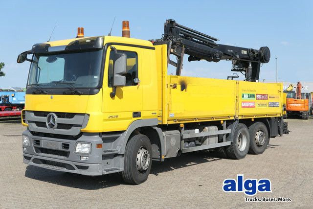 Mercedes-Benz 2536 Actros/MP3/HIAB 211DL/AHK/Klima - Бортова вантажівка/ Платформа, Вантажівка з маніпулятором: фото 1 Mercedes-Benz 2536 Actros/MP3/HIAB 211DL/AHK/Klima - Бортова вантажівка/ Платформа, Вантажівка з маніпулятором: фото 1