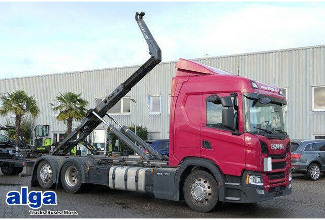 Scania G 450 6x2, Meiller RL 18.65, Retarder,Alu-Felgen - Гаковий мультиліфт вантажівка: фото 1 Scania G 450 6x2, Meiller RL 18.65, Retarder,Alu-Felgen - Гаковий мультиліфт вантажівка: фото 1