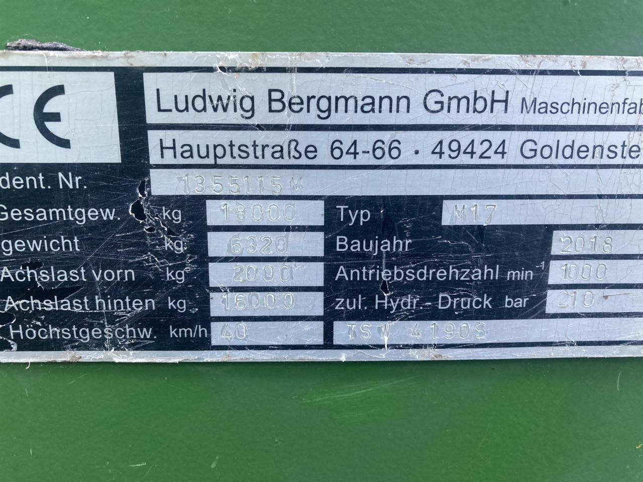 Bergmann TSW 4190 S - Гноєрозкидач: фото 4 Bergmann TSW 4190 S - Гноєрозкидач: фото 4