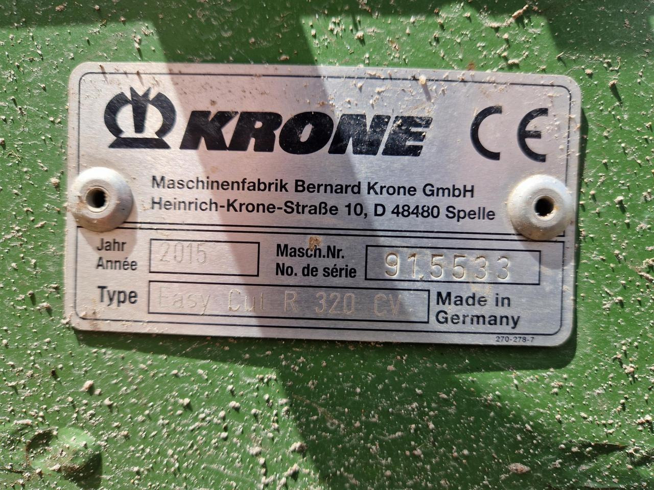 Косарка Krone EC R 320 CV: фото 24