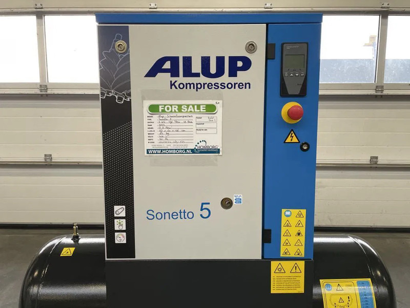 Новий Повітряний компресор Alup Sonetto 5 - 200 Elektrische Schroefcompressor 4 kW 470 L/Min 10 Bar op ketel: фото 6