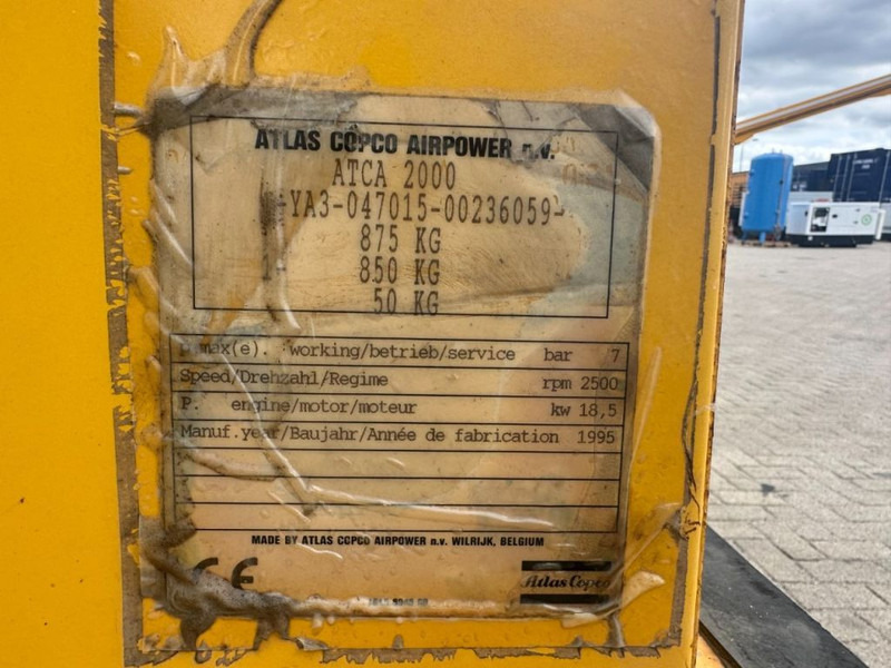 Atlas-Copco ATCA 2000 Deutz F2L 1011 Mobiele Diesel Schroefcompressor 18.5 kW 7 Bar - Повітряний компресор: фото 3 Atlas-Copco ATCA 2000 Deutz F2L 1011 Mobiele Diesel Schroefcompressor 18.5 kW 7 Bar - Повітряний компресор: фото 3