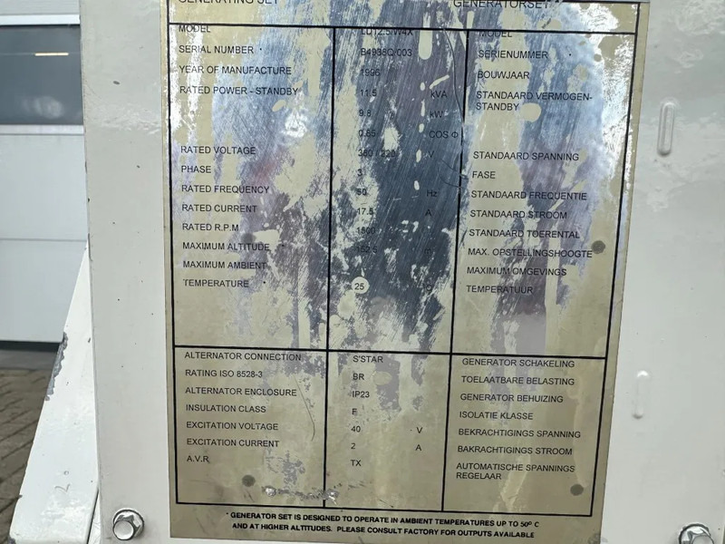 Електричний генератор FG Wilson Lister Stamford 11.5 kVA generatorset: фото 7