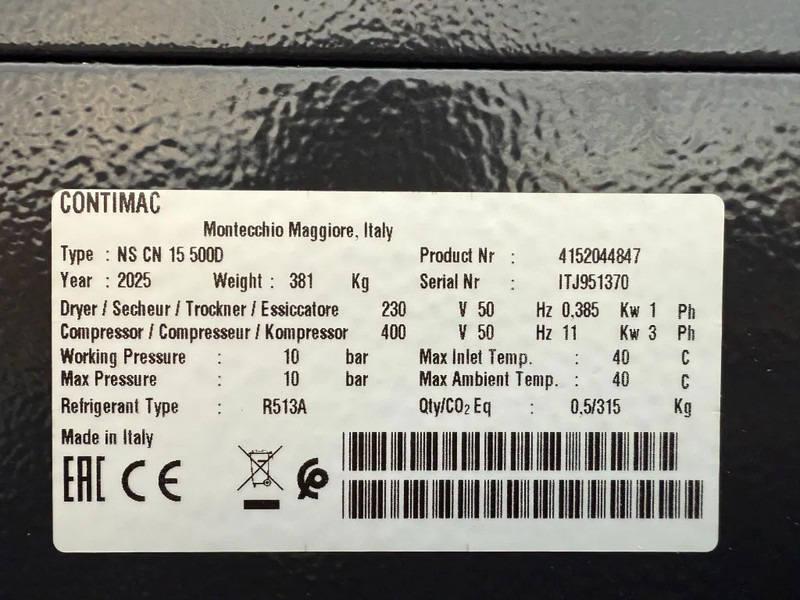 Fiac Contimac NS D15/500 11 kW 1410 L / min 10 Bar Schroefcompressor met Droger - Повітряний компресор: фото 3 Fiac Contimac NS D15/500 11 kW 1410 L / min 10 Bar Schroefcompressor met Droger - Повітряний компресор: фото 3