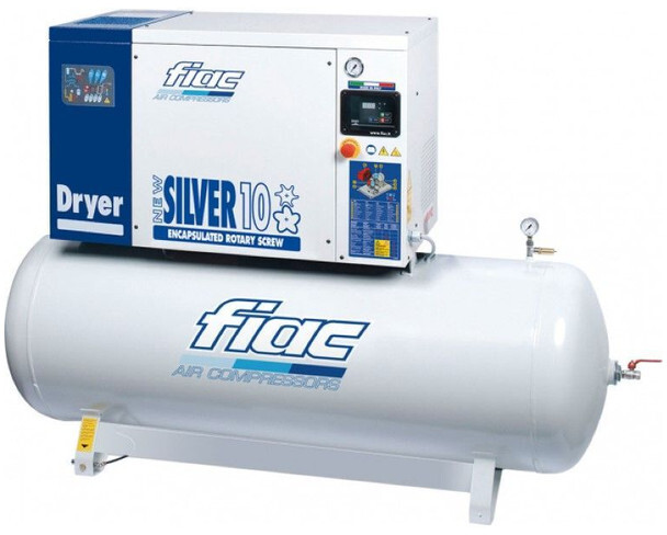 Fiac New Silver D 10 / 300 Silent 7.5 kW 860 L / min 10 bar Elektrische Schroefcompressor met ketel en droger - Повітряний компресор: фото 1 Fiac New Silver D 10 / 300 Silent 7.5 kW 860 L / min 10 bar Elektrische Schroefcompressor met ketel en droger - Повітряний компресор: фото 1