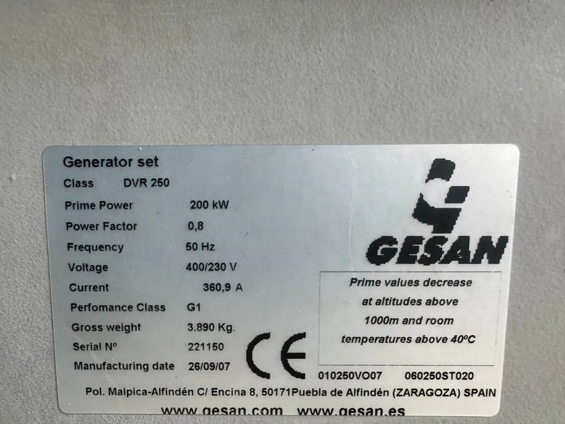 GESAN DVR 250 Volvo Stamford 275 kVA Silent Rental generatorset - Електричний генератор: фото 3 GESAN DVR 250 Volvo Stamford 275 kVA Silent Rental generatorset - Електричний генератор: фото 3