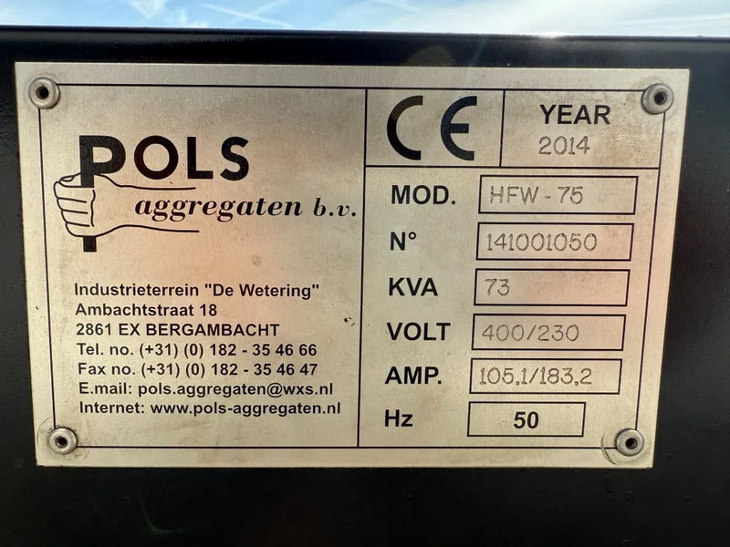 Iveco FPT Himoinsa Mecc Alte Spa 75 kVA generatorset - Електричний генератор: фото 4 Iveco FPT Himoinsa Mecc Alte Spa 75 kVA generatorset - Електричний генератор: фото 4