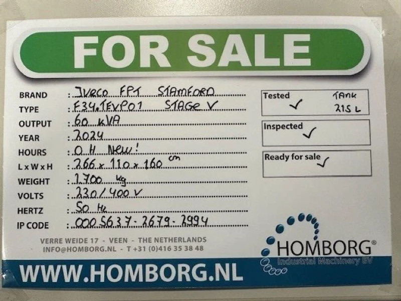 Iveco FPT Stage 5 Stamford 60 kVA Rental Silent generatorset Stage V New - Електричний генератор: фото 2 Iveco FPT Stage 5 Stamford 60 kVA Rental Silent generatorset Stage V New - Електричний генератор: фото 2