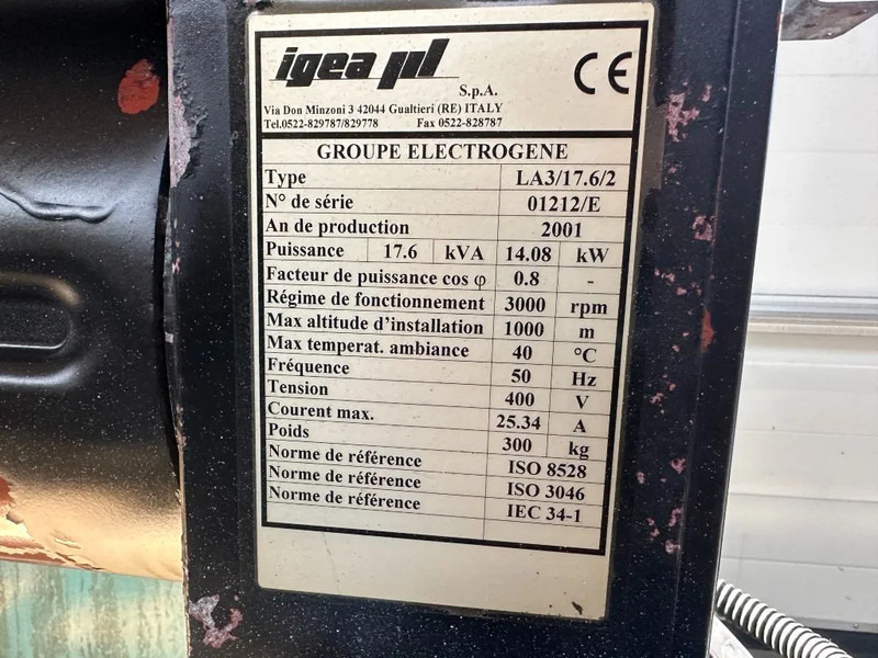 Електричний генератор Lombardini 9LD 561-2 Mecc Alte Spa 16 kVA generatorset: фото 5