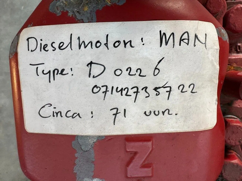 MAN D 0226 M 66 kW / 90 PK 6 cilinder diesel engine parts - Двигун в категорії Вантажно-розвантажувальна техніка: фото 5 MAN D 0226 M 66 kW / 90 PK 6 cilinder diesel engine parts - Двигун в категорії Вантажно-розвантажувальна техніка: фото 5