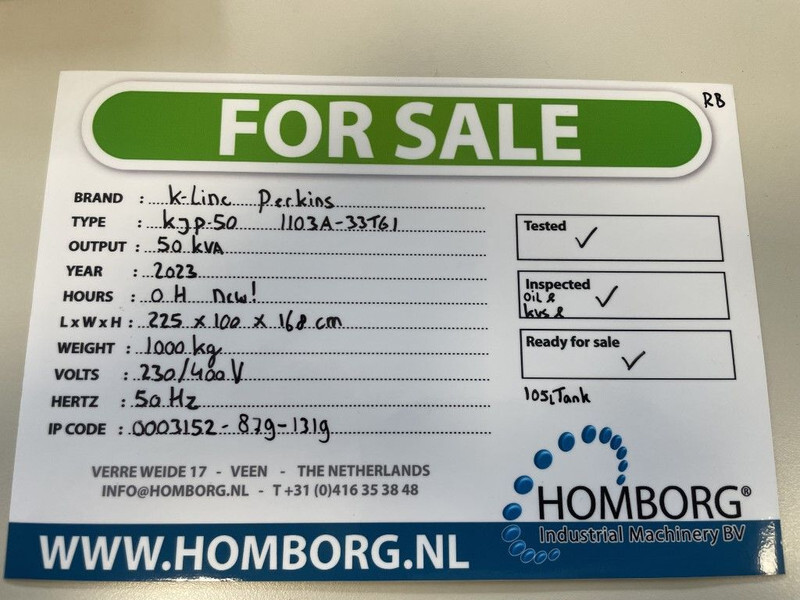 Новий Електричний генератор Perkins 50 kVA Silent generatorset New !: фото 16 Новий Електричний генератор Perkins 50 kVA Silent generatorset New !: фото 16