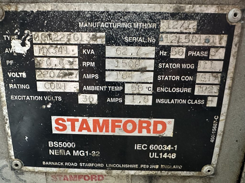 Stamford UCM224G13 Geneartordeel 62 kVA Alternator - Електричний генератор: фото 3 Stamford UCM224G13 Geneartordeel 62 kVA Alternator - Електричний генератор: фото 3