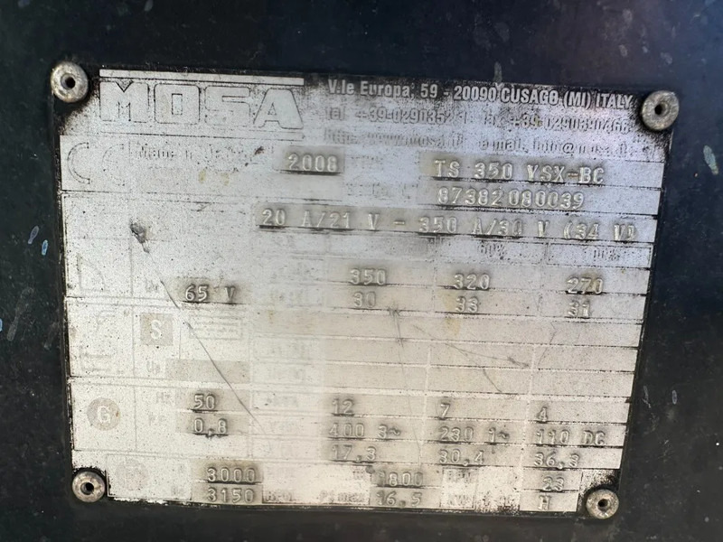 Yanmar Mosa TS 350 YSX-BC Las Diesel generatorset 12 kVA 350 Amp Welding genset - Електричний генератор: фото 3 Yanmar Mosa TS 350 YSX-BC Las Diesel generatorset 12 kVA 350 Amp Welding genset - Електричний генератор: фото 3