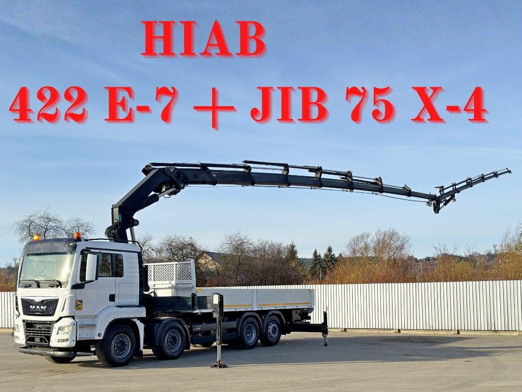 MAN TGS 35.440* HIAB 422 E-7 + JIB 75 X-4 + FUNK - Вантажівка з маніпулятором: фото 1 MAN TGS 35.440* HIAB 422 E-7 + JIB 75 X-4 + FUNK - Вантажівка з маніпулятором: фото 1
