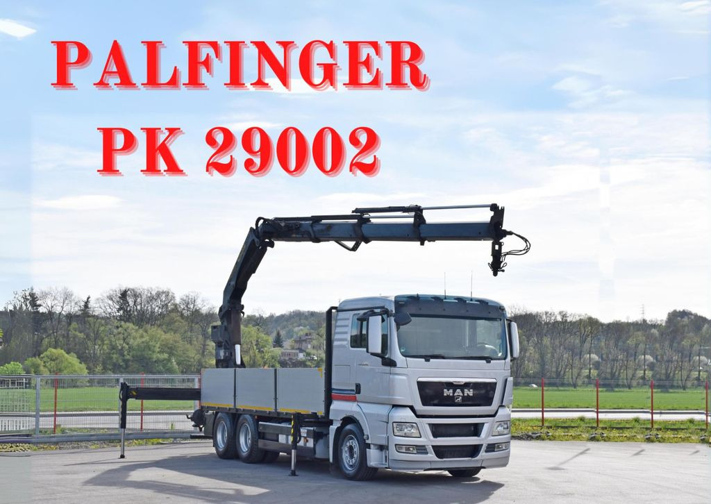 MAN TGX 26.440 Pritsche 6,40 m* PK 29002+FUNK *6x4 MAN TGX 26.440 Pritsche 6,40 m* PK 29002+FUNK *6x4 - Вантажівка з маніпулятором: фото 1 MAN TGX 26.440 Pritsche 6,40 m* PK 29002+FUNK *6x4 MAN TGX 26.440 Pritsche 6,40 m* PK 29002+FUNK *6x4 - Вантажівка з маніпулятором: фото 1