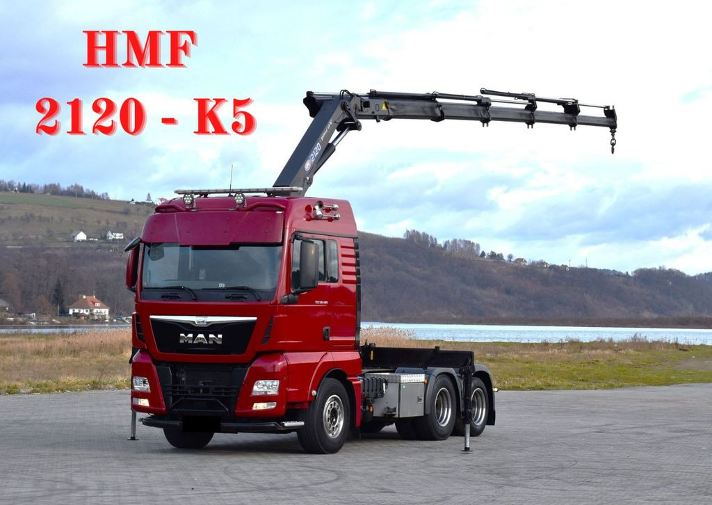 MAN TGX 28.480 Sattelzugmaschine + HMF 2120 K5/FUNK MAN TGX 28.480 Sattelzugmaschine + HMF 2120 K5/FUNK - Вантажівка з маніпулятором: фото 1 MAN TGX 28.480 Sattelzugmaschine + HMF 2120 K5/FUNK MAN TGX 28.480 Sattelzugmaschine + HMF 2120 K5/FUNK - Вантажівка з маніпулятором: фото 1
