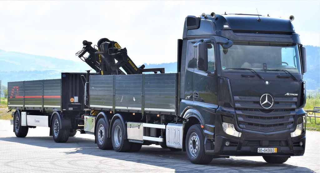 Mercedes-Benz ACTROS 2542 + PK18002-EH C/FUNK + Anhänger! - Вантажівка з маніпулятором, Бортова вантажівка/ Платформа: фото 3 Mercedes-Benz ACTROS 2542 + PK18002-EH C/FUNK + Anhänger! - Вантажівка з маніпулятором, Бортова вантажівка/ Платформа: фото 3