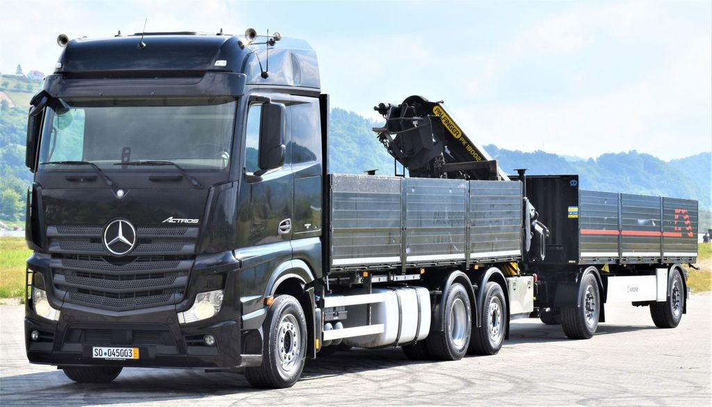 Mercedes-Benz ACTROS 2542 + PK18002-EH C/FUNK + Anhänger! - Вантажівка з маніпулятором, Бортова вантажівка/ Платформа: фото 4 Mercedes-Benz ACTROS 2542 + PK18002-EH C/FUNK + Anhänger! - Вантажівка з маніпулятором, Бортова вантажівка/ Платформа: фото 4