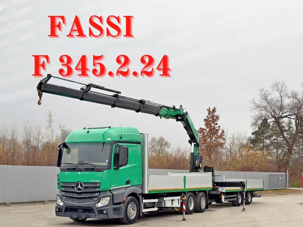 Mercedes-Benz ACTROS 264 * FASSI F 345.24 + FUNK + Anhänger - Вантажівка з маніпулятором: фото 1 Mercedes-Benz ACTROS 264 * FASSI F 345.24 + FUNK + Anhänger - Вантажівка з маніпулятором: фото 1