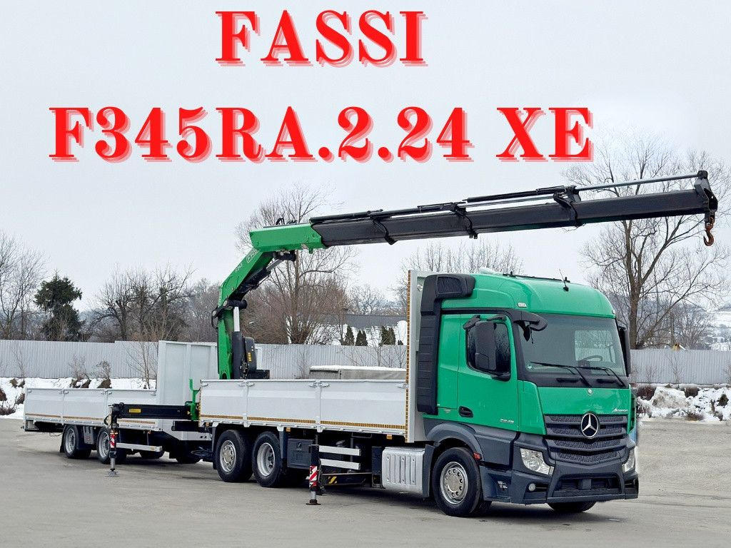 Mercedes-Benz ACTROS 2645 * FASSI F345.24 XE + FUNK + Anhänger - Вантажівка з маніпулятором: фото 1 Mercedes-Benz ACTROS 2645 * FASSI F345.24 XE + FUNK + Anhänger - Вантажівка з маніпулятором: фото 1