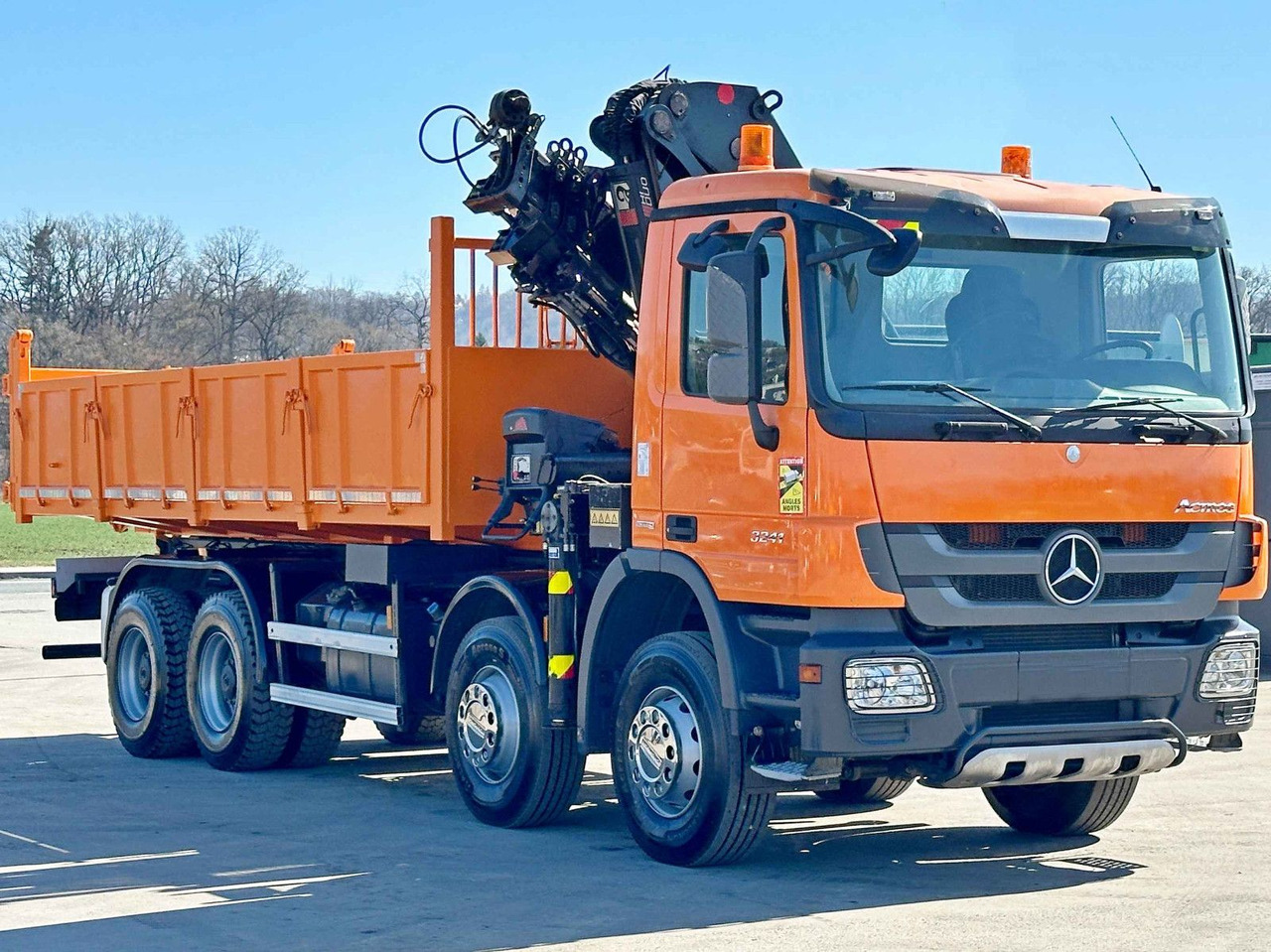 Mercedes-Benz ACTROS 3241 * HIAB 322 EP-4 HIDUO + FUNK / 8x4 - Самоскид вантажівка, Вантажівка з маніпулятором: фото 4 Mercedes-Benz ACTROS 3241 * HIAB 322 EP-4 HIDUO + FUNK / 8x4 - Самоскид вантажівка, Вантажівка з маніпулятором: фото 4