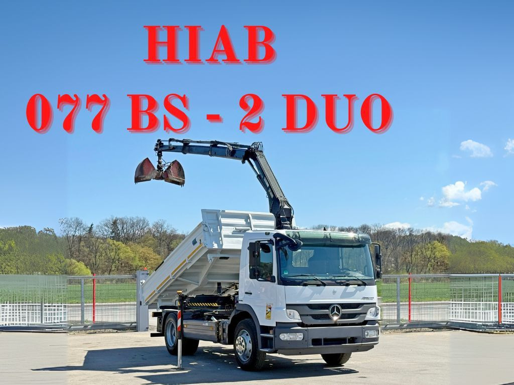 Mercedes-Benz ATEGO 1224 * KIPPER 4,00 m * HIAB 077 BS - 2 DUO - Вантажівка з маніпулятором: фото 1 Mercedes-Benz ATEGO 1224 * KIPPER 4,00 m * HIAB 077 BS - 2 DUO - Вантажівка з маніпулятором: фото 1