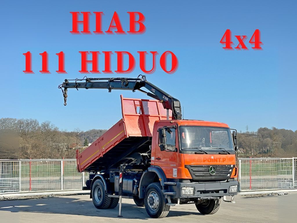 Mercedes-Benz AXOR 1829 * HIAB 1111 HIDUO + FUNK * TOP * 4x4 - Самоскид вантажівка, Вантажівка з маніпулятором: фото 1 Mercedes-Benz AXOR 1829 * HIAB 1111 HIDUO + FUNK * TOP * 4x4 - Самоскид вантажівка, Вантажівка з маніпулятором: фото 1
