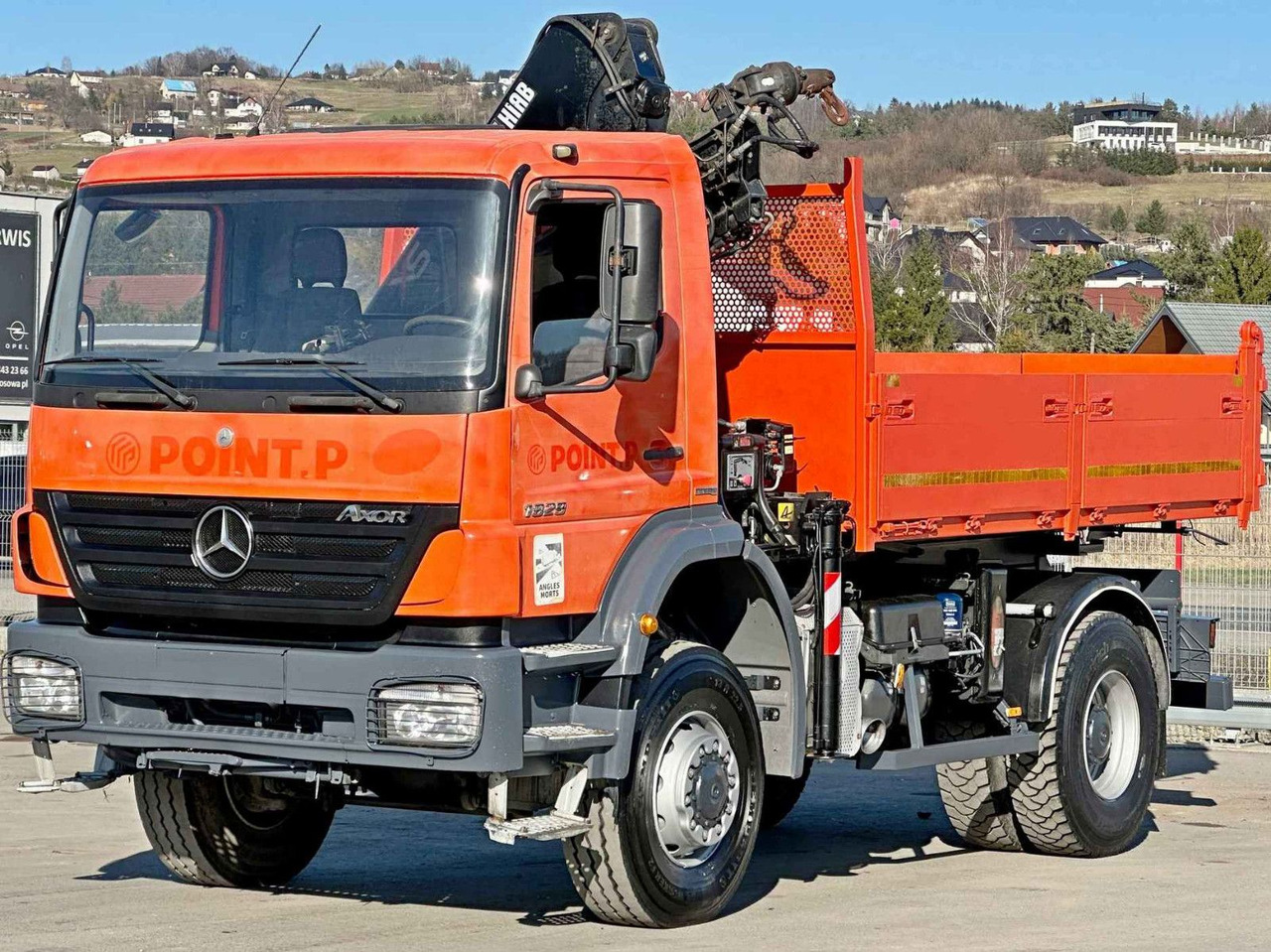 Mercedes-Benz AXOR 1829 * HIAB 1111 HIDUO + FUNK * TOP * 4x4 - Самоскид вантажівка, Вантажівка з маніпулятором: фото 4 Mercedes-Benz AXOR 1829 * HIAB 1111 HIDUO + FUNK * TOP * 4x4 - Самоскид вантажівка, Вантажівка з маніпулятором: фото 4