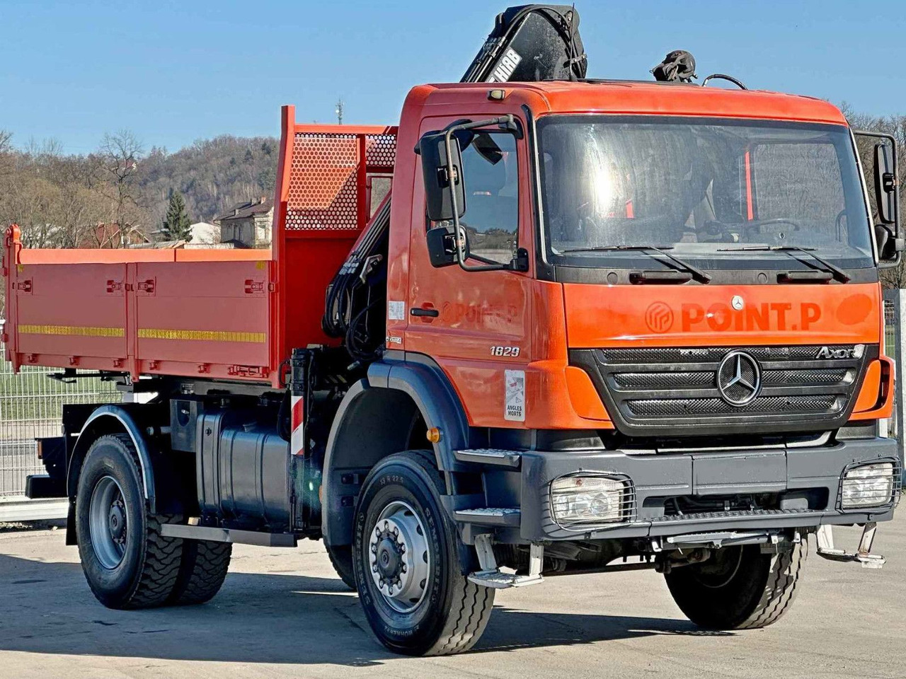 Mercedes-Benz AXOR 1829 * HIAB 1111 HIDUO + FUNK * TOP * 4x4 - Самоскид вантажівка, Вантажівка з маніпулятором: фото 3 Mercedes-Benz AXOR 1829 * HIAB 1111 HIDUO + FUNK * TOP * 4x4 - Самоскид вантажівка, Вантажівка з маніпулятором: фото 3
