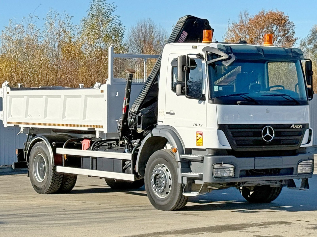 Mercedes-Benz AXOR 1833 * HIAB 144 B - 3 HIDUO + FUNK * TOP - Самоскид вантажівка, Вантажівка з маніпулятором: фото 4 Mercedes-Benz AXOR 1833 * HIAB 144 B - 3 HIDUO + FUNK * TOP - Самоскид вантажівка, Вантажівка з маніпулятором: фото 4