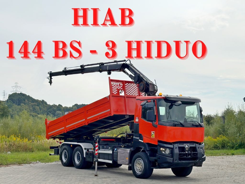 Renault K 380 * HIAB 144 BS - 3 HIDUO + FUNK * 6x4 * TOP - Самоскид вантажівка, Вантажівка з маніпулятором: фото 1 Renault K 380 * HIAB 144 BS - 3 HIDUO + FUNK * 6x4 * TOP - Самоскид вантажівка, Вантажівка з маніпулятором: фото 1