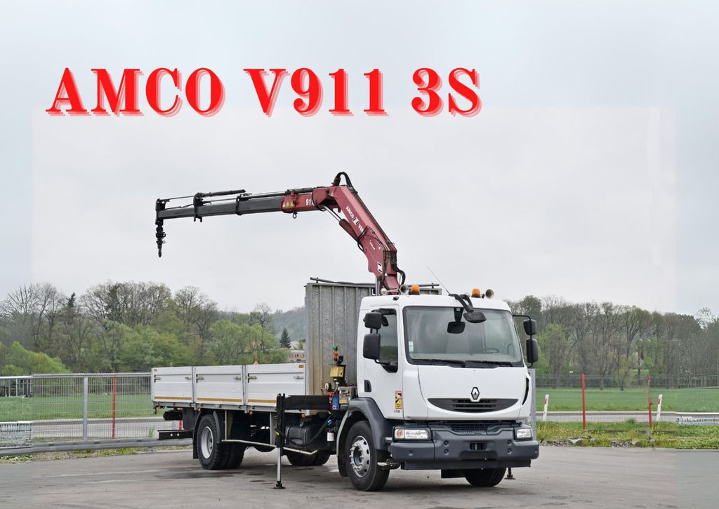 Renault MIDLUM 220 DXI *PRITSCHE 7,35m * KRAN + FUNK - Вантажівка з маніпулятором, Бортова вантажівка/ Платформа: фото 1 Renault MIDLUM 220 DXI *PRITSCHE 7,35m * KRAN + FUNK - Вантажівка з маніпулятором, Бортова вантажівка/ Платформа: фото 1