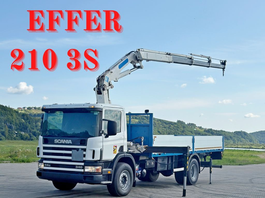 Scania 114 G 340 * PRITSCHE 7,00m * EFFER 210 3S + FUNK - Вантажівка з маніпулятором: фото 1 Scania 114 G 340 * PRITSCHE 7,00m * EFFER 210 3S + FUNK - Вантажівка з маніпулятором: фото 1