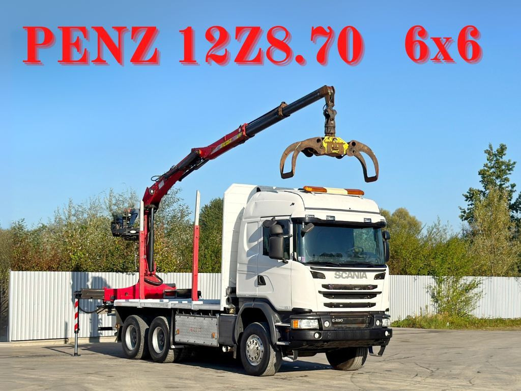Scania G490* HOLZTRANSPORTER * PENZ 12Z8.70* 6x6 - Лісовоз, Вантажівка з маніпулятором: фото 1 Scania G490* HOLZTRANSPORTER * PENZ 12Z8.70* 6x6 - Лісовоз, Вантажівка з маніпулятором: фото 1