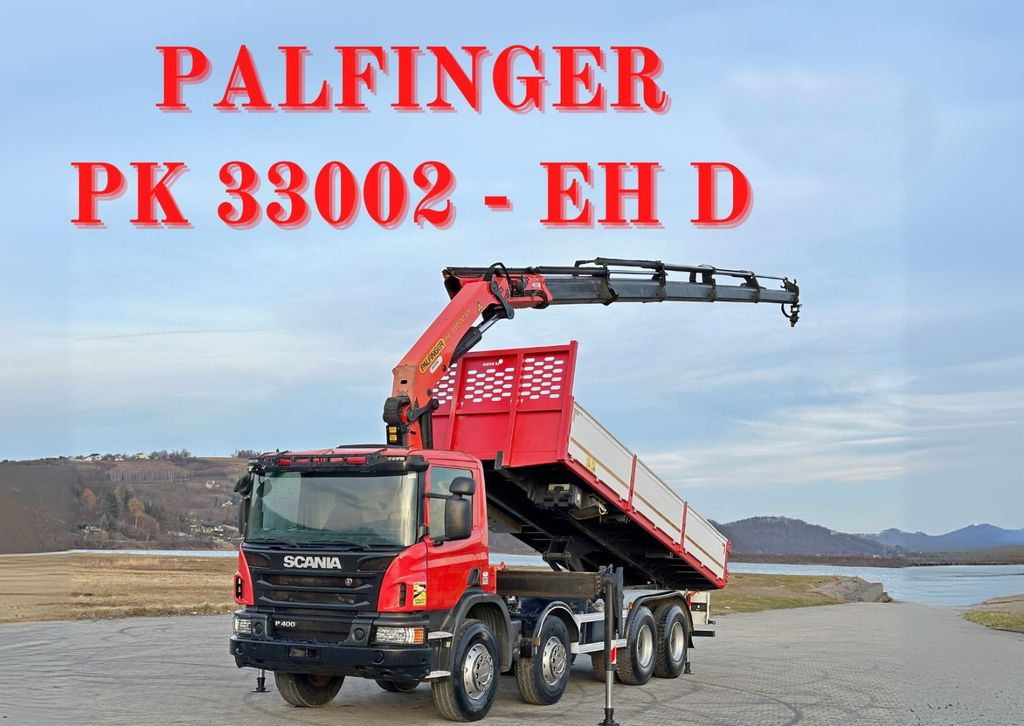 Scania P 400 Kipper 6,80 m * PK 33002-EH D + FUNK * 8x4 Scania P 400 Kipper 6,80 m * PK 33002-EH D + FUNK * 8x4 - Вантажівка з маніпулятором, Самоскид вантажівка: фото 1 Scania P 400 Kipper 6,80 m * PK 33002-EH D + FUNK * 8x4 Scania P 400 Kipper 6,80 m * PK 33002-EH D + FUNK * 8x4 - Вантажівка з маніпулятором, Самоскид вантажівка: фото 1